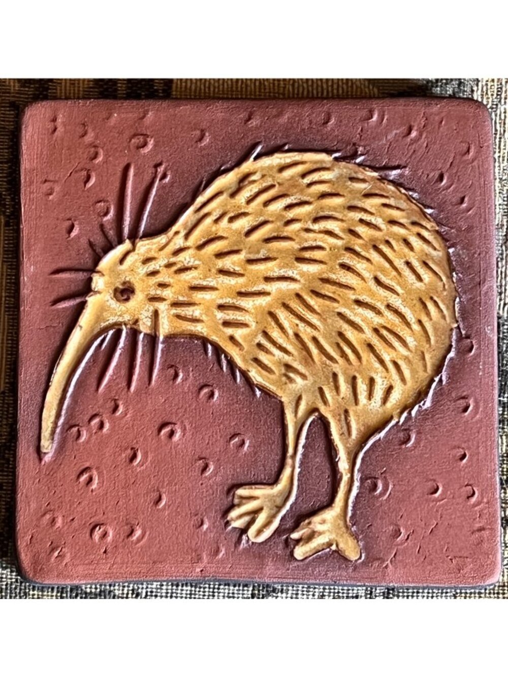 Kiwi Bird Decorative Ceramic Tile By The Garden Party Waiheke Island NZ